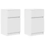 Mesillas de noche 2 uds. Madera de ingeniería blanca 39x35x65cm de , Mesitas de noche - Ref: Foro24-861320, Precio: 93,04 €, ...