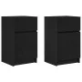 Mesillas de noche 2 uds. Madera de ingeniería negra 39x35x65 cm de , Mesitas de noche - Ref: Foro24-861322, Precio: 95,61 €, ...
