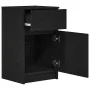 Mesillas de noche 2 uds. Madera de ingeniería negra 39x35x65 cm de , Mesitas de noche - Ref: Foro24-861322, Precio: 95,61 €, ...