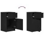 Mesillas de noche 2 uds. Madera de ingeniería negra 39x35x65 cm de , Mesitas de noche - Ref: Foro24-861322, Precio: 95,61 €, ...