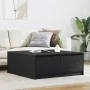Mesa de centro con cajones roble negro 100x100x40 cm de , Mesas de centro - Ref: Foro24-3328400, Precio: 177,05 €, Descuento: %