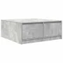 Mesa de centro con cajones gris hormigón 100x100x40 cm de , Mesas de centro - Ref: Foro24-3328402, Precio: 165,33 €, Descuent...