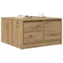 Mesa de centro con cajones roble artesanal 70,5x70x40 cm de , Mesas de centro - Ref: Foro24-3328416, Precio: 119,20 €, Descue...
