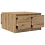 Mesa de centro con cajones roble artesanal 70,5x70x40 cm de , Mesas de centro - Ref: Foro24-3328416, Precio: 119,20 €, Descue...