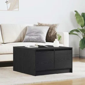Mesa de centro con cajones roble negro 70,5x70x40 cm de , Mesas de centro - Ref: Foro24-3328409, Precio: 107,63 €, Descuento: %
