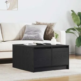 Schwarzer Eichenholz-Couchtisch mit Schubladen 70,5x70x40 cm. von , Couchtisch - Ref: Foro24-3328409, Preis: 107,63 €, Rabatt: %