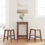 Bar chairs with cushions 2 units solid brown rubberwood by , Kitchen stools - Ref: Foro24-4102576, Price: 105,37 €, Discount: %