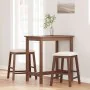 Sillas de bar con cojines 2 uds madera maciza marrón caucho de , Taburetes de cocina - Ref: Foro24-4102576, Precio: 105,37 €,...