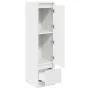 Aparador alto blanco 29,5x34x119,5 cm madera de ingeniería de , Aparadores - Ref: Foro24-861652, Precio: 71,63 €, Descuento: %