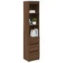 Aparador alto roble marrón 37,5x35x180 cm madera de ingeniería de , Aparadores - Ref: Foro24-861667, Precio: 98,01 €, Descuen...