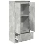 Armario con cajón gris hormigón 55,5x34x119,5 cm de , Aparadores - Ref: Foro24-861646, Precio: 91,65 €, Descuento: %