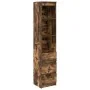 Aparador alto roble ahumado 37,5x35x180 cm madera de ingeniería de , Aparadores - Ref: Foro24-861665, Precio: 93,70 €, Descue...