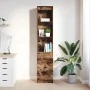 Aparador alto roble ahumado 37,5x35x180 cm madera de ingeniería de , Aparadores - Ref: Foro24-861665, Precio: 93,70 €, Descue...