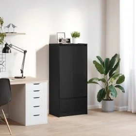 Armario con cajón de roble negro 55,5x34x119,5 cm de , Aparadores - Ref: Foro24-861644, Precio: 97,48 €, Descuento: %