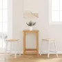 Sillas de bar 2 uds madera maciza blanca caucho de , Taburetes de cocina - Ref: Foro24-4102581, Precio: 106,66 €, Descuento: %