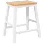 Barhocker 2 Stück Massivholz Weißgummi von , Küchenhocker - Ref: Foro24-4102581, Preis: 106,66 €, Rabatt: %