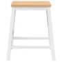 Sillas de bar 2 uds madera maciza blanca caucho de , Taburetes de cocina - Ref: Foro24-4102581, Precio: 106,66 €, Descuento: %
