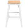 Barhocker 2 Stück Massivholz Weißgummi von , Küchenhocker - Ref: Foro24-4102581, Preis: 106,66 €, Rabatt: %