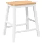 Barhocker 2 Stück Massivholz Weißgummi von , Küchenhocker - Ref: Foro24-4102581, Preis: 106,66 €, Rabatt: %