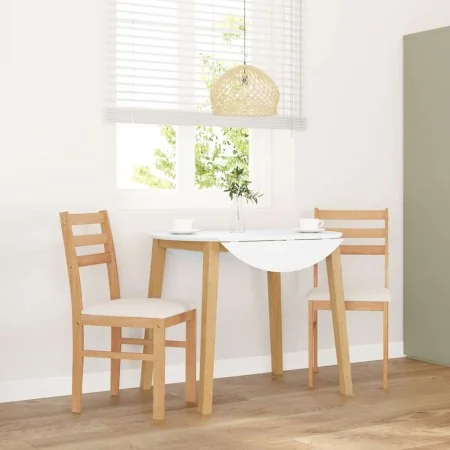Sillas de comedor con cojines 2 uds madera maciza caucho de , Sillas de comedor - Ref: Foro24-4102419, Precio: 79,10 €, Descu...