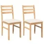 Sillas de comedor con cojines 2 uds madera maciza caucho de , Sillas de comedor - Ref: Foro24-4102419, Precio: 79,10 €, Descu...