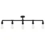 Lámpara de techo negra con 5 bombillas E27 de , Lámparas - Ref: Foro24-281629, Precio: 62,58 €, Descuento: %
