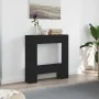 Borde de chimenea madera ingeniería roble negro 81x18x82 cm de , Accesorios para hornos de leña y chimeneas - Ref: Foro24-865...