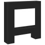 Borde de chimenea madera ingeniería roble negro 81x18x82 cm de , Accesorios para hornos de leña y chimeneas - Ref: Foro24-865...