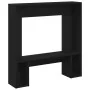Borde de chimenea madera ingeniería roble negro 81x18x82 cm de , Accesorios para hornos de leña y chimeneas - Ref: Foro24-865...