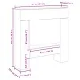 Borde de chimenea madera ingeniería roble negro 81x18x82 cm de , Accesorios para hornos de leña y chimeneas - Ref: Foro24-865...