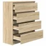 Aparador roble Sonoma 80x35x99 cm madera de ingeniería de , Aparadores - Ref: Foro24-3328482, Precio: 127,06 €, Descuento: %