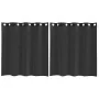 Cortinas de gasa con ojales 2 uds negro 140x140 cm de , Cortinas y visillos - Ref: Foro24-4102059, Precio: 13,23 €, Descuento: %