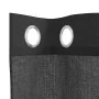 Cortinas de gasa con ojales 2 uds negro 140x140 cm de , Cortinas y visillos - Ref: Foro24-4102059, Precio: 13,23 €, Descuento: %