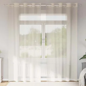 Gauze curtains with eyelets 2 units cream 140x225 cm by , Curtains and curtains - Ref: Foro24-4102073, Price: 14,79 €, Discou...