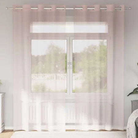 Light pink chiffon curtains with 2 eyelets, 140x245 cm by , Curtains and curtains - Ref: Foro24-4102086, Price: 15,26 €, Disc...