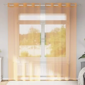Gaze-Vorhänge mit Ösen, 2 Stück, orange, 140x245 cm. von , Vorhänge und Gardinen - Ref: Foro24-4102092, Preis: 15,04 €, Rabat...