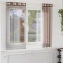 Cortinas de gasa con ojales 2 uds marrón 140x140 cm de , Cortinas y visillos - Ref: Foro24-4102065, Precio: 13,46 €, Descuent...