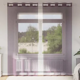 Gaze-Vorhänge mit Ösen, 2 Stück, lila, 140x225 cm. von , Vorhänge und Gardinen - Ref: Foro24-4102103, Preis: 14,79 €, Rabatt: %