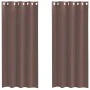 Cortinas de gasa con ojales 2 uds marrón 140x225 cm de , Cortinas y visillos - Ref: Foro24-4102067, Precio: 14,79 €, Descuent...