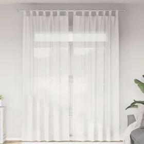 Cortinas de gasa con bolsillos para varillas 2 uds. blanco de , Cortinas y visillos - Ref: Foro24-4102245, Precio: 15,08 €, D...