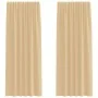 Cortinas de gasa con trabillas 2 uds arena 140x245 cm de , Cortinas y visillos - Ref: Foro24-4102309, Precio: 14,92 €, Descue...