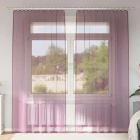 Gaze-Vorhänge mit Schlaufen, 2 Stück, lila, 140x225 cm. von , Vorhänge und Gardinen - Ref: Foro24-4102293, Preis: 14,59 €, Ra...