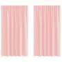 Cortinas de gasa con trabillas 2 uds rosa 140x175 cm de , Cortinas y visillos - Ref: Foro24-4102287, Precio: 13,65 €, Descuen...