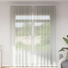Cortinas de gasa con trabillas 2 uds gris claro 140x260 cm de , Cortinas y visillos - Ref: Foro24-4102300, Precio: 15,26 €, D...