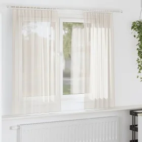 Cortinas de gasa con trabillas 2 uds. crema de , Cortinas y visillos - Ref: Foro24-4102266, Precio: 15,16 €, Descuento: %