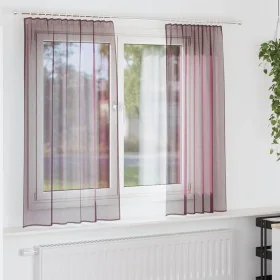 Cortinas de gasa con trabillas 2 uds morado 140x140 cm de , Cortinas y visillos - Ref: Foro24-4102291, Precio: 14,11 €, Descu...