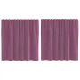 Cortinas de gasa con trabillas 2 uds morado 140x140 cm de , Cortinas y visillos - Ref: Foro24-4102291, Precio: 14,11 €, Descu...