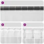 Cortinas de gasa con trabillas 2 uds morado 140x140 cm de , Cortinas y visillos - Ref: Foro24-4102291, Precio: 14,11 €, Descu...