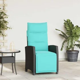 Silla de jardín reclinable con mesa auxiliar ratán negro de , Sillas de jardín - Ref: Foro24-4108279, Precio: 160,57 €, Descu...