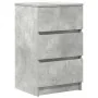 Mesilla de noche con 3 cajones gris hormigón 39x35x65 cm de , Mesitas de noche - Ref: Foro24-861343, Precio: 60,57 €, Descuen...